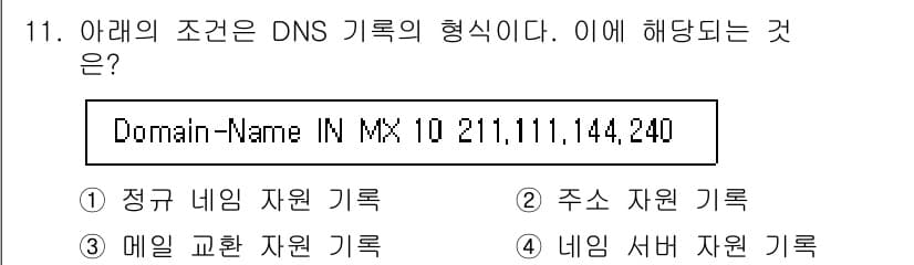 네트워크관리사_1급 2023년 11번 - 정답과 핵심 포인트를 검수 중인 기출문제