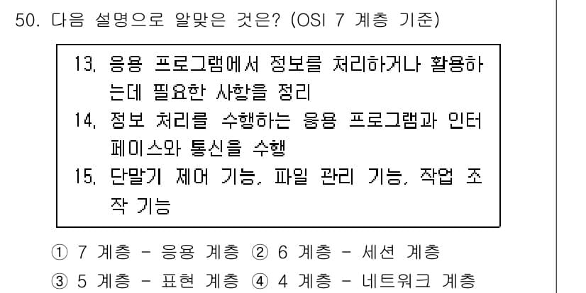 PC정비사_2급 2023년 50번 - 정답과 핵심 포인트를 검수 중인 기출문제