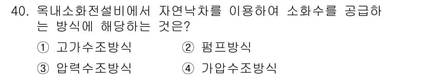 경비지도사_2차(소방학) 2023년 40번 - 정답과 핵심 포인트를 검수 중인 기출문제