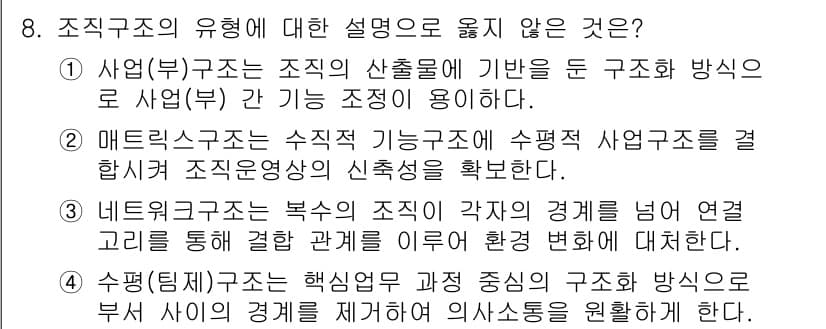 9급_국가직_공무원_행정학개론 2023년 8번 - 정답과 핵심 포인트를 검수 중인 기출문제