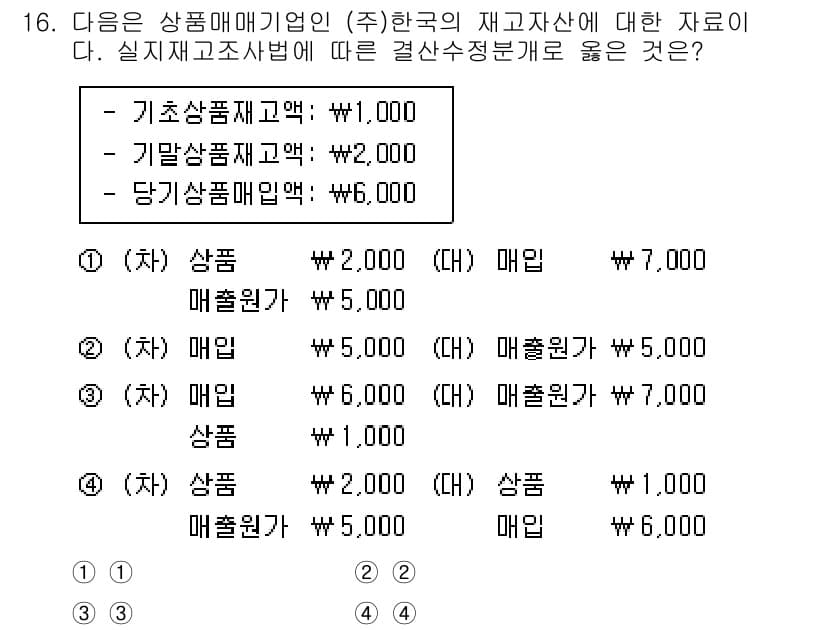 9급_국가직_공무원_회계원리 2023년 16번 - 정답과 핵심 포인트를 검수 중인 기출문제