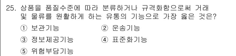 유통관리사_2급 2023년 25번 - . 

유통의 정보화 기능은 상품의 거래와 물류를 원활하게 처리하기 위해... 에 관한 핵심 기출문제