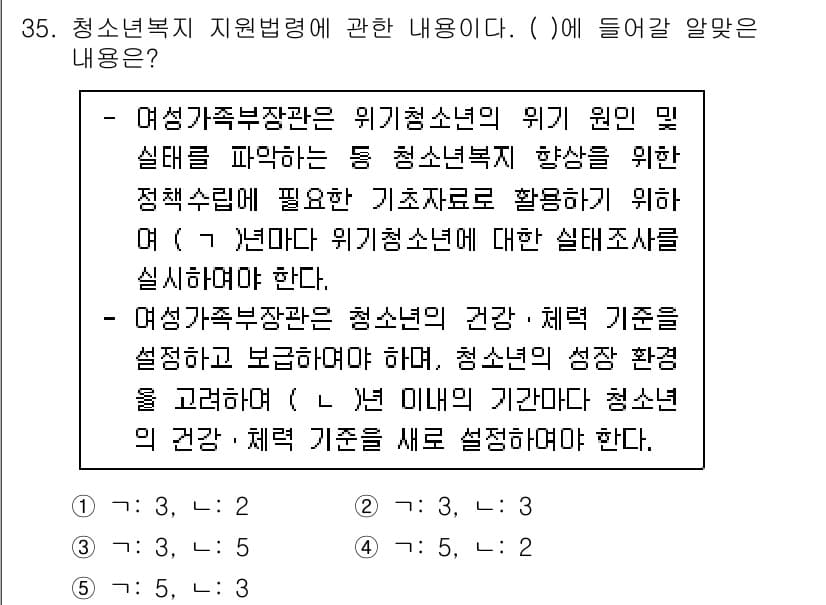청소년상담사_1급(1교시)(구) 2023년 35번 - 정답과 핵심 포인트를 검수 중인 기출문제