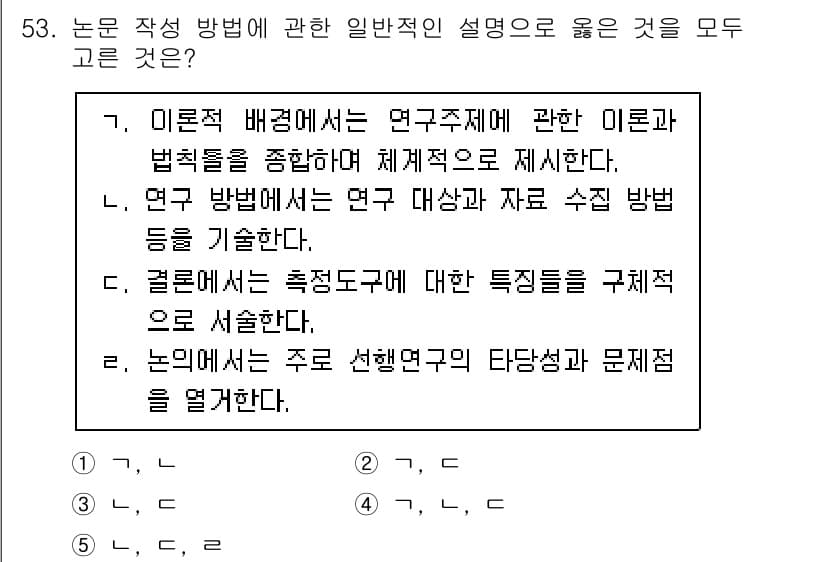 청소년상담사_1급(1교시)(구) 2023년 53번 - 정답과 핵심 포인트를 검수 중인 기출문제