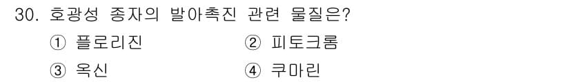 농산물품질관리사_1차 2023년 30번 - 정답과 핵심 포인트를 검수 중인 기출문제