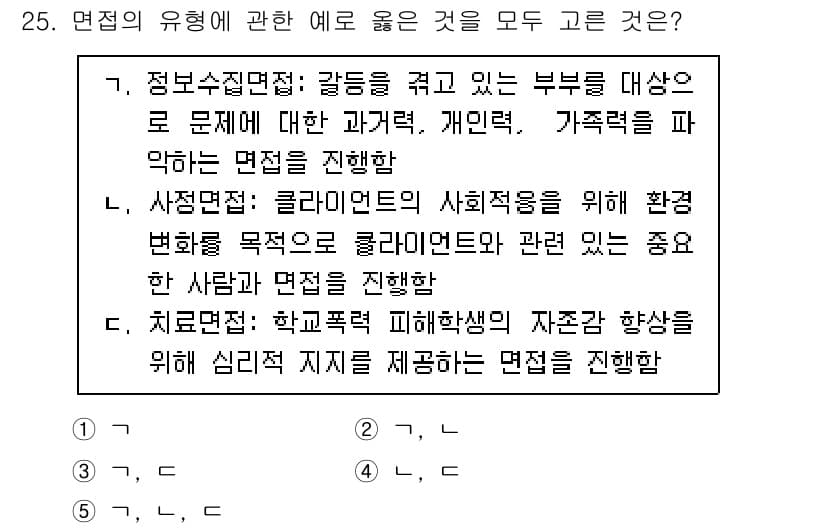 사회복지사_1급(2교시)(구) 2024년 25번 - 정답과 핵심 포인트를 검수 중인 기출문제