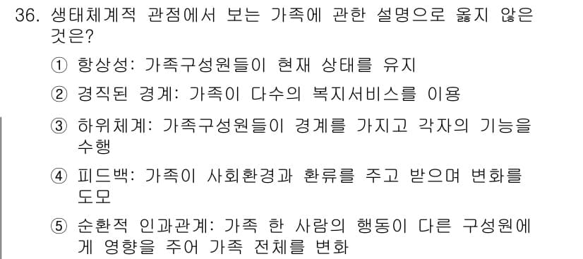 사회복지사_1급(2교시) 2024년 36번 - 정답과 핵심 포인트를 검수 중인 기출문제