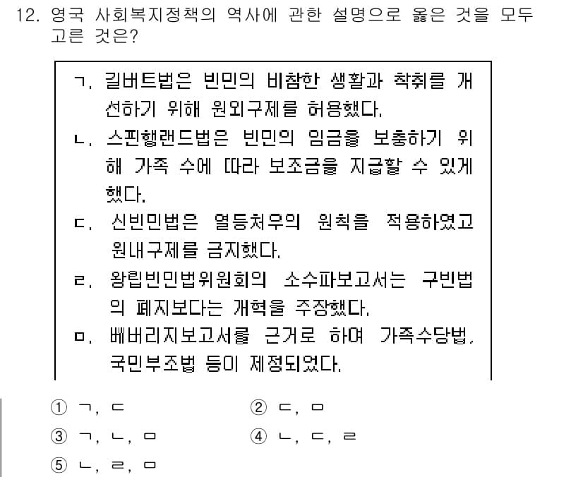 사회복지사_1급(3교시) 2024년 12번 - 정답과 핵심 포인트를 검수 중인 기출문제