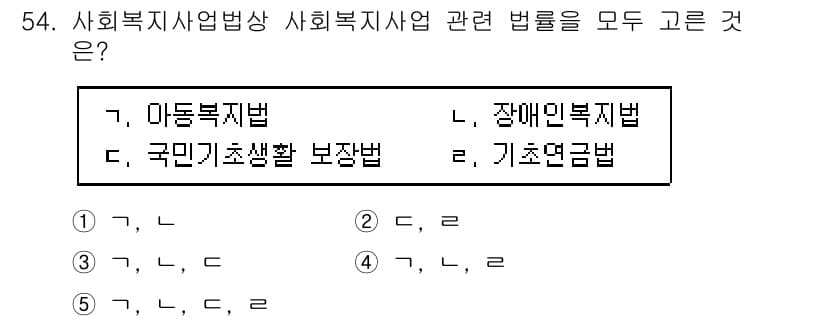사회복지사_1급(3교시) 2024년 54번 - 정답과 핵심 포인트를 검수 중인 기출문제