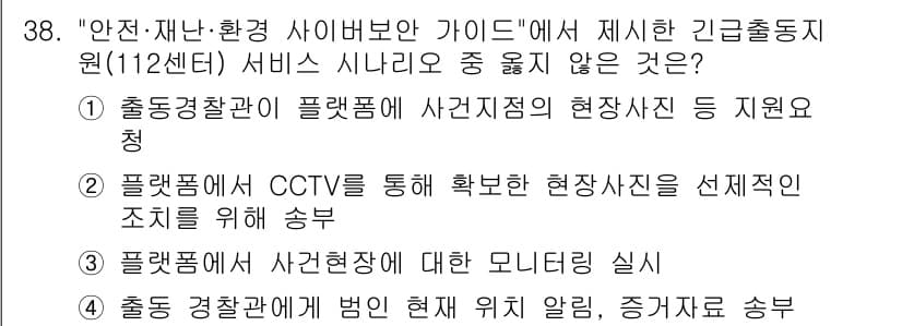 영상정보관리사 2021년 38번 - 정답과 핵심 포인트를 검수 중인 기출문제