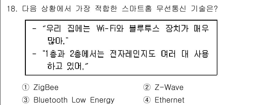 지능형홈관리사 2022년 18번 - 정답과 핵심 포인트를 검수 중인 기출문제