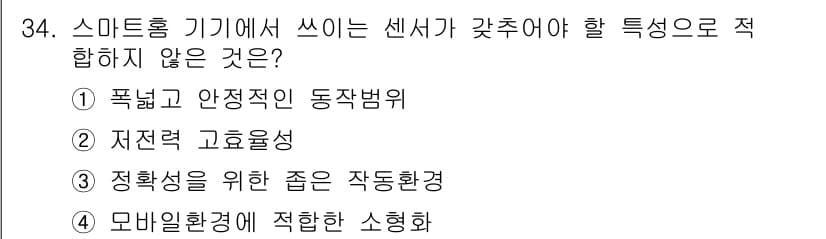 지능형홈관리사 2022년 34번 - 정답과 핵심 포인트를 검수 중인 기출문제