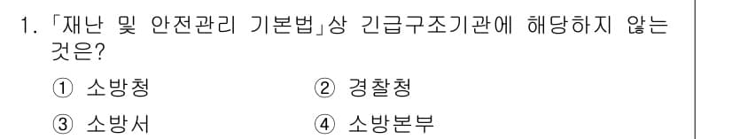 9급_지방직_공무원_재난관리론 2023년 1번 - 정답과 핵심 포인트를 검수 중인 기출문제