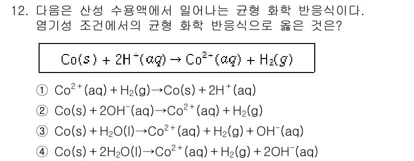 9급_지방직_공무원_화학 2023년 12번 - 정답과 핵심 포인트를 검수 중인 기출문제