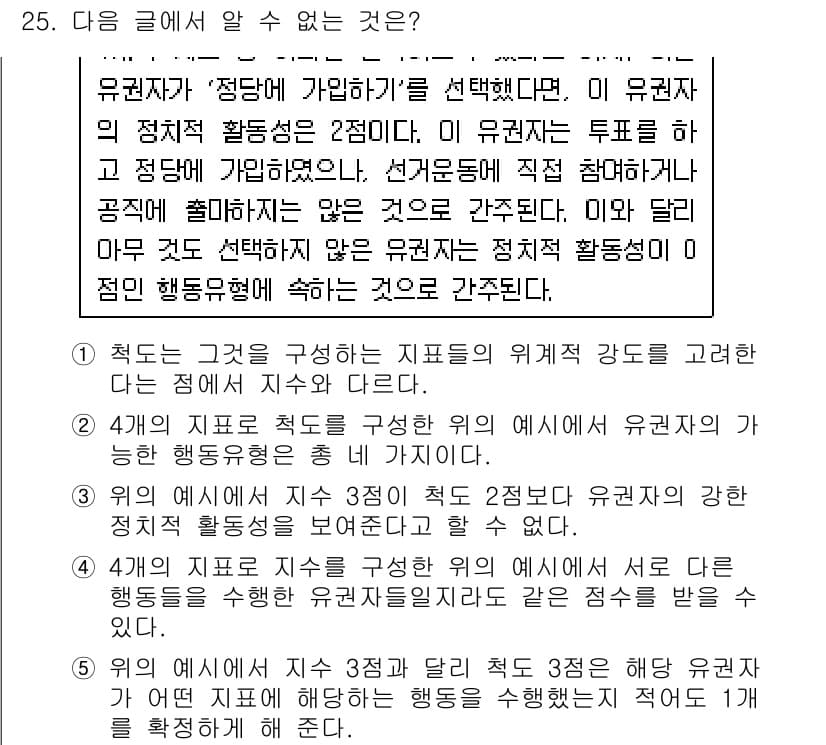 PSAT_언어논리 2024년 25번 - 정답 2번은 "지속적으로 구성된 지점들"에 대한 설명이 불명확하다는 점에... 에 관한 핵심 기출문제