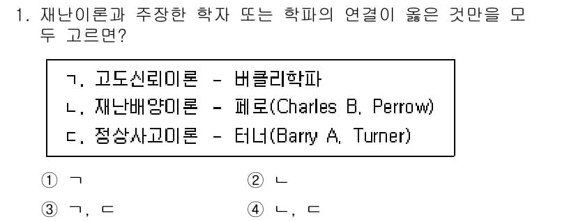 9급_국가직_공무원_재난관리론 2024년 1번 - 정답과 핵심 포인트를 검수 중인 기출문제