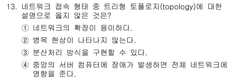 9급_국가직_공무원_컴퓨터일반 2024년 13번 - 정답과 핵심 포인트를 검수 중인 기출문제