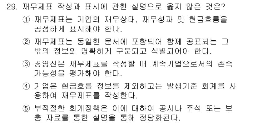 경영지도사_1차_1교시(구) 2024년 29번 - 정답과 핵심 포인트를 검수 중인 기출문제