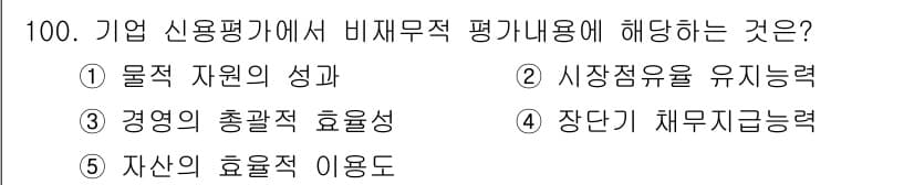 경영지도사_1차_1교시 2024년 100번 - 정답과 핵심 포인트를 검수 중인 기출문제