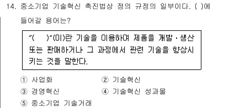 경영지도사_1차_1교시 2024년 14번 - 정답과 핵심 포인트를 검수 중인 기출문제