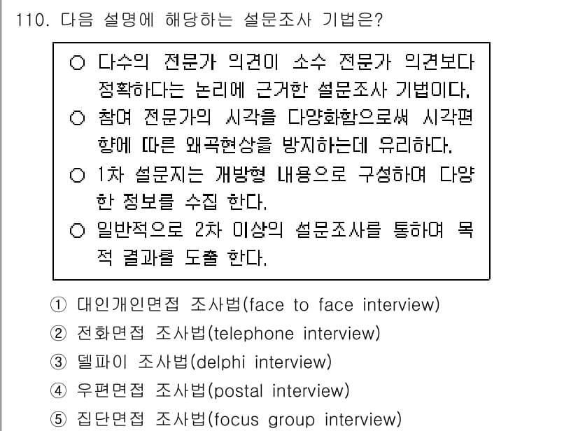 경영지도사_1차_2교시 2024년 110번 - 정답과 핵심 포인트를 검수 중인 기출문제