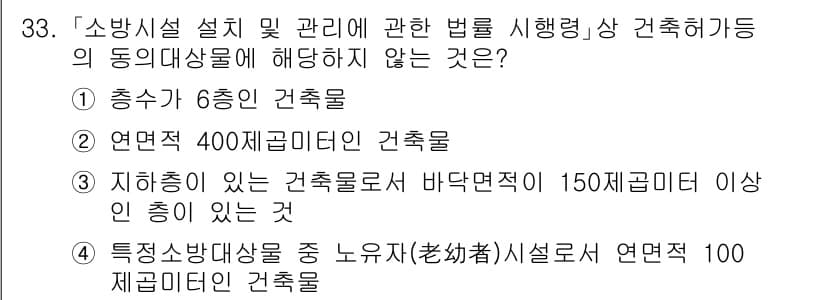 소방공무원(경력)_소방관계법규(구) 2024년 33번 - 정답과 핵심 포인트를 검수 중인 기출문제