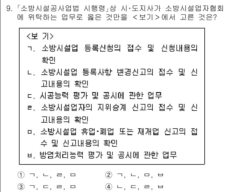 소방공무원(경력)_소방관계법규(구) 2024년 9번 - 정답과 핵심 포인트를 검수 중인 기출문제