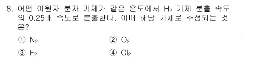 소방공무원(경력)_화학개론 2024년 8번 - 정답과 핵심 포인트를 검수 중인 기출문제