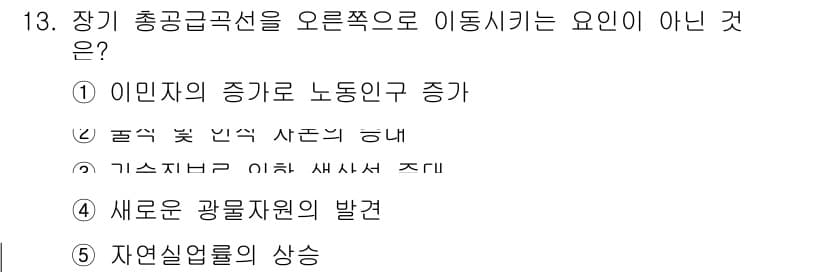 공인노무사_1차(경제학원론) 2022년 13번 - 정답과 핵심 포인트를 검수 중인 기출문제