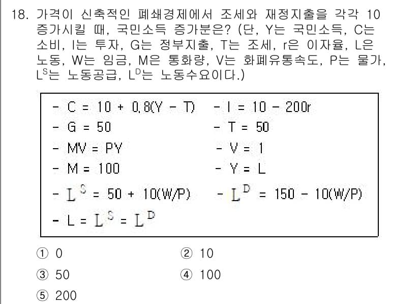 공인노무사_1차(경제학원론)(구) 2023년 18번 - 정답과 핵심 포인트를 검수 중인 기출문제