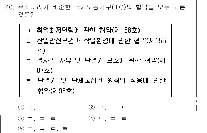 공인노무사_1차(노동법1)(구) 2024년 40번 - 정답과 핵심 포인트를 검수 중인 기출문제
