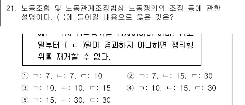 공인노무사_1차(노동법2) 2024년 21번 - 노동조합 및 노동관계조정법은 노동쟁의의 조정 절차와 관련된 규정을 담고 ... 에 관한 핵심 기출문제
