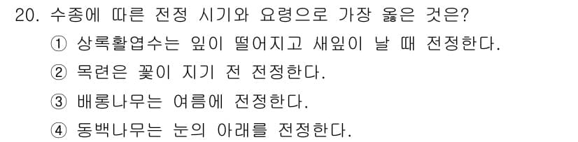9급_지방직_공무원_서울시_조경학 2023년 20번 - 정답과 핵심 포인트를 검수 중인 기출문제