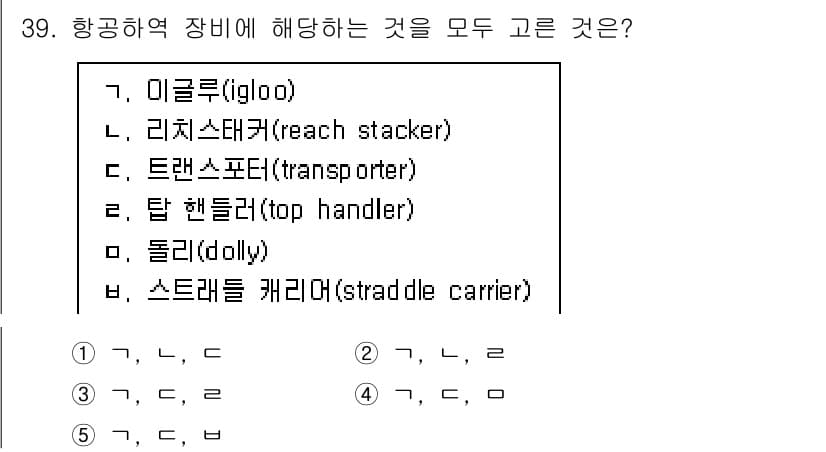 물류관리사_2교시 2024년 39번 - 정답과 핵심 포인트를 검수 중인 기출문제