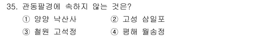 관광통역안내사_1교시(구) 2024년 35번 - 정답과 핵심 포인트를 검수 중인 기출문제