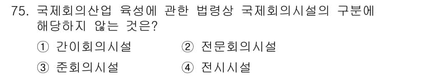 관광통역안내사_2교시(구) 2024년 75번 - 정답과 핵심 포인트를 검수 중인 기출문제