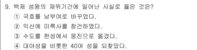 관광통역안내사_2교시(구) 2024년 9번 - 정답과 핵심 포인트를 검수 중인 기출문제