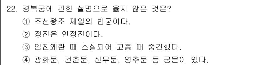 국내여행안내사_1차 2024년 22번 - 정답과 핵심 포인트를 검수 중인 기출문제