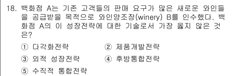 유통관리사_1급 2024년 18번 - 정답과 핵심 포인트를 검수 중인 기출문제