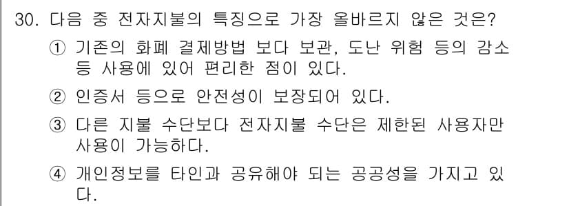 전자상거래운용사 2023년 30번 - 정답과 핵심 포인트를 검수 중인 기출문제