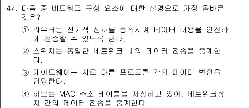 전자상거래운용사 2024년 47번 - 정답과 핵심 포인트를 검수 중인 기출문제
