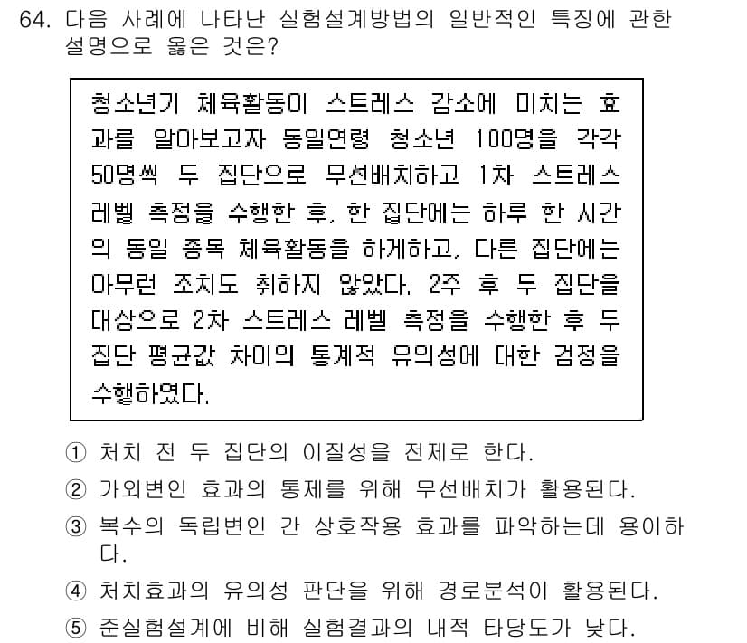 청소년상담사_1급(1교시)(구) 2024년 64번 - 정답과 핵심 포인트를 검수 중인 기출문제