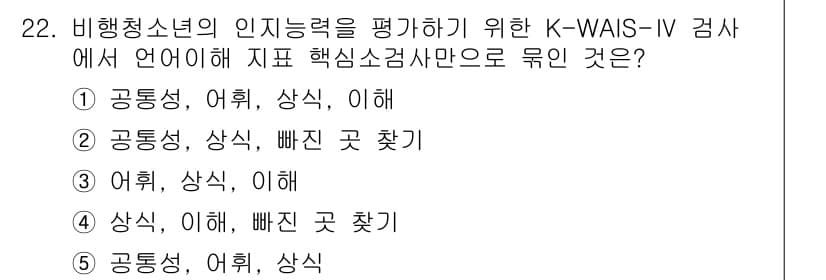 청소년상담사_1급(2교시)(구) 2024년 22번 - 정답과 핵심 포인트를 검수 중인 기출문제