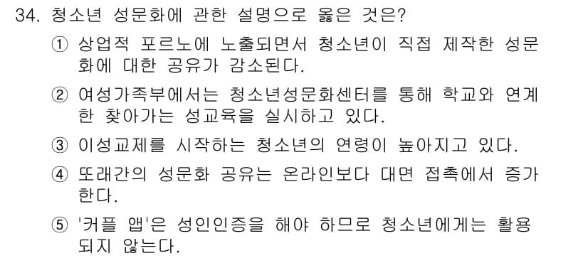청소년상담사_1급(2교시) 2024년 34번 - 정답과 핵심 포인트를 검수 중인 기출문제