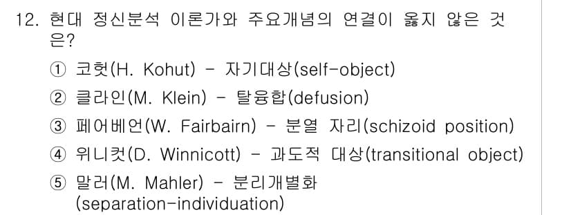 청소년상담사_2급(1교시)(구) 2024년 12번 - 정답과 핵심 포인트를 검수 중인 기출문제