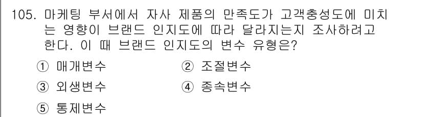 경영지도사_1차_1교시(구) 2025년 105번 - 정답과 핵심 포인트를 검수 중인 기출문제