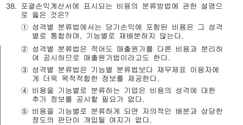 경영지도사_1차_1교시 2025년 38번 - 정답과 핵심 포인트를 검수 중인 기출문제