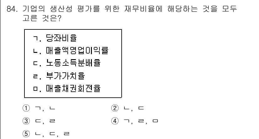 경영지도사_1차_1교시 2025년 84번 - 정답과 핵심 포인트를 검수 중인 기출문제