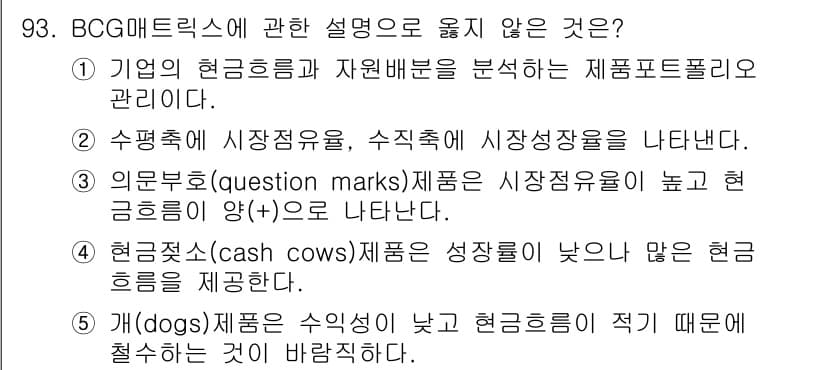 경영지도사_1차_2교시(구) 2025년 93번 - 정답과 핵심 포인트를 검수 중인 기출문제