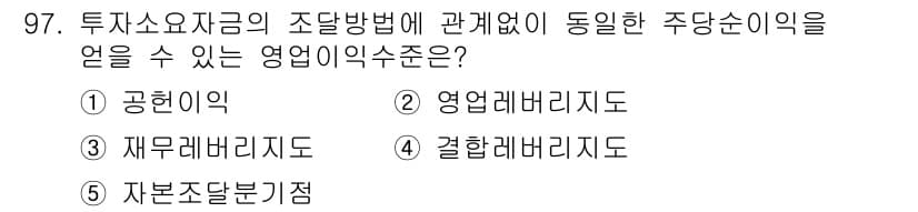 경영지도사_1차_2교시 2025년 97번 - 정답과 핵심 포인트를 검수 중인 기출문제